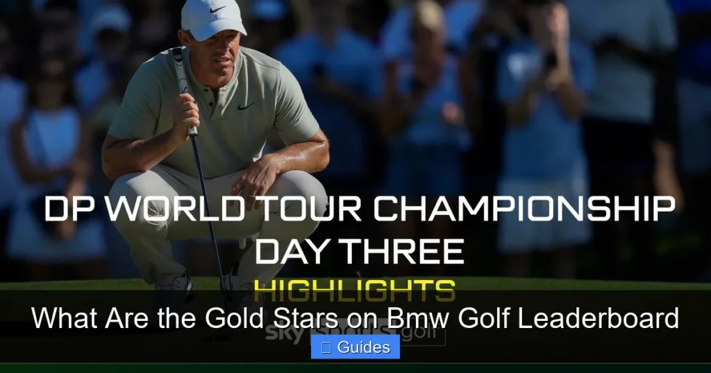What Are the Gold Stars on Bmw Golf Leaderboard