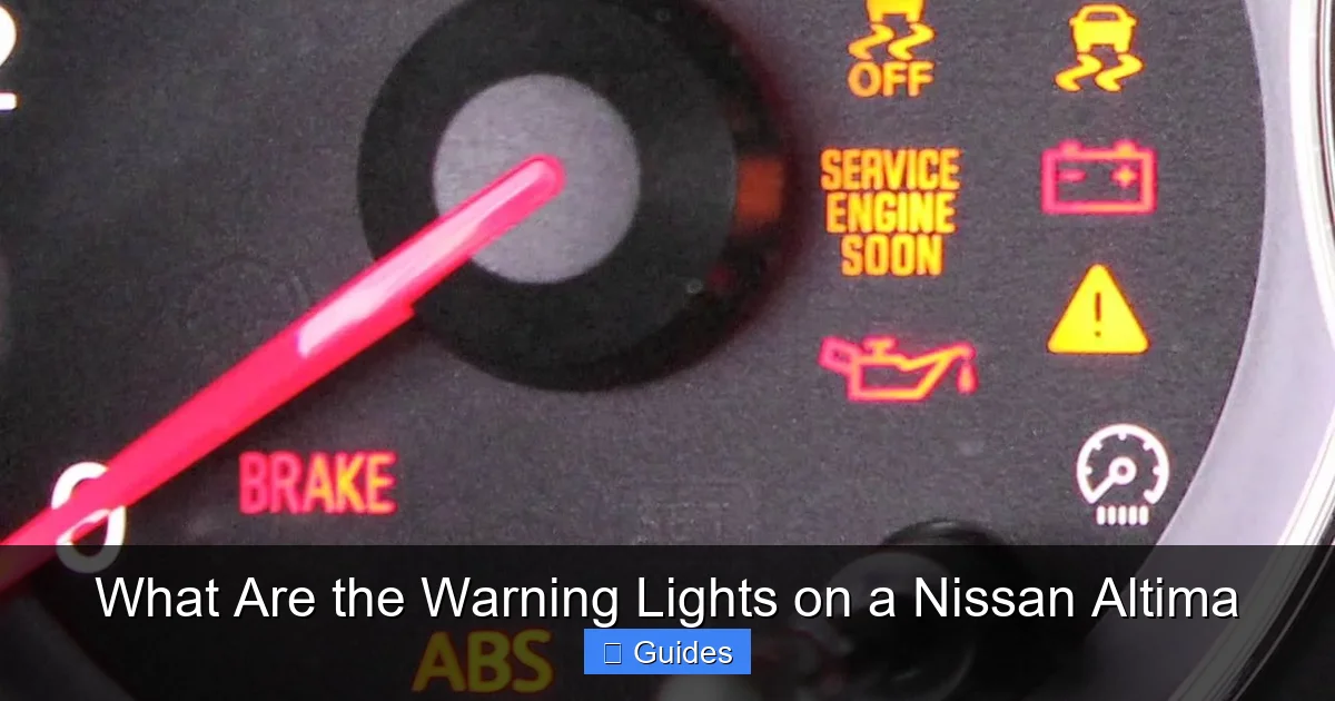 What Are the Warning Lights on a Nissan Altima