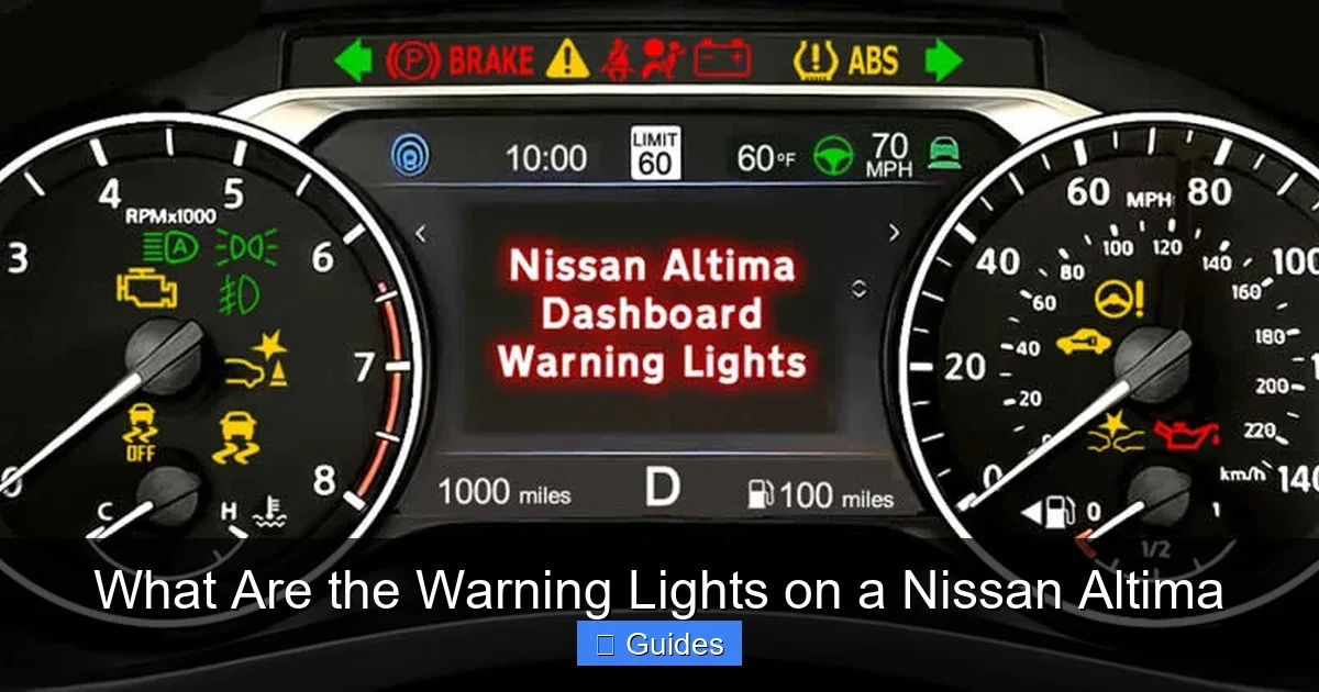 What Are the Warning Lights on a Nissan Altima