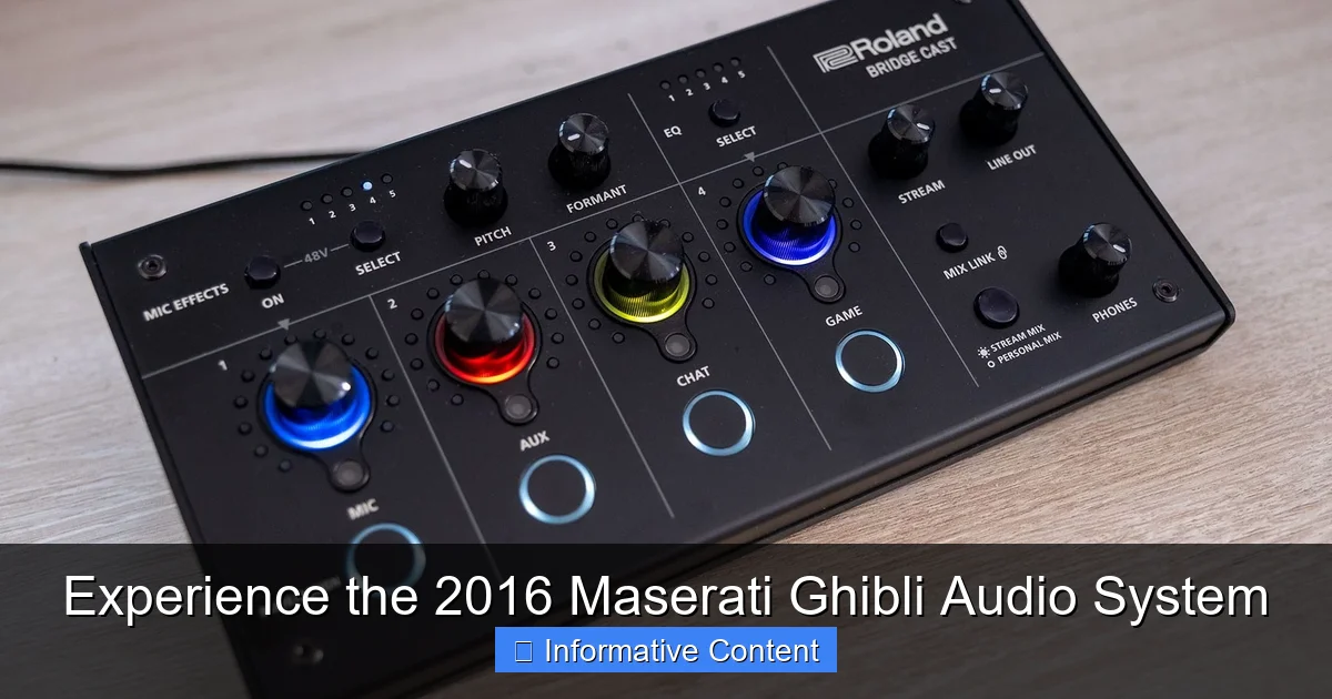 Experience the 2016 Maserati Ghibli Audio System