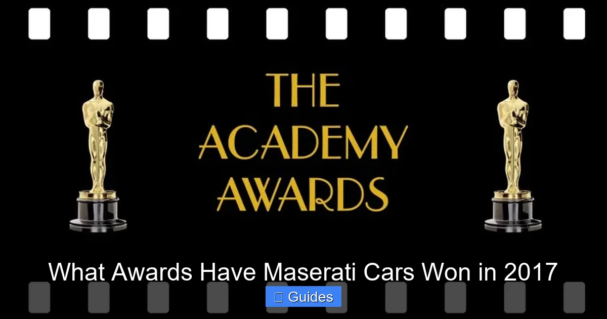 What Awards Have Maserati Cars Won in 2017