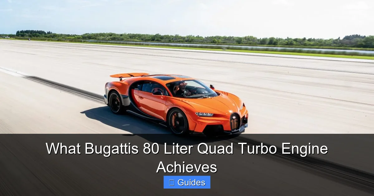 What Bugattis 80 Liter Quad Turbo Engine Achieves