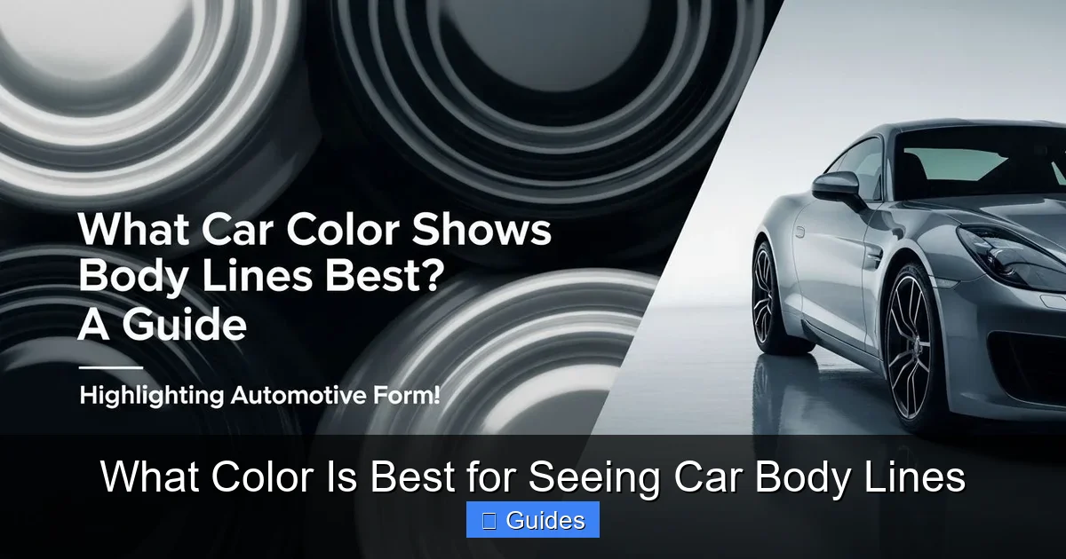 What Color Is Best for Seeing Car Body Lines