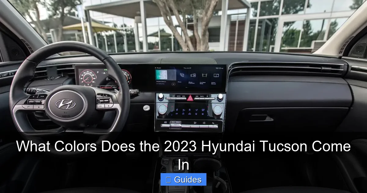 What Colors Does the 2023 Hyundai Tucson Come In