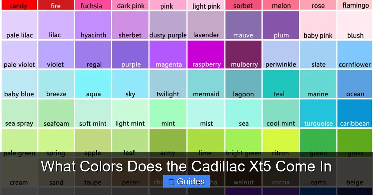What Colors Does the Cadillac Xt5 Come In