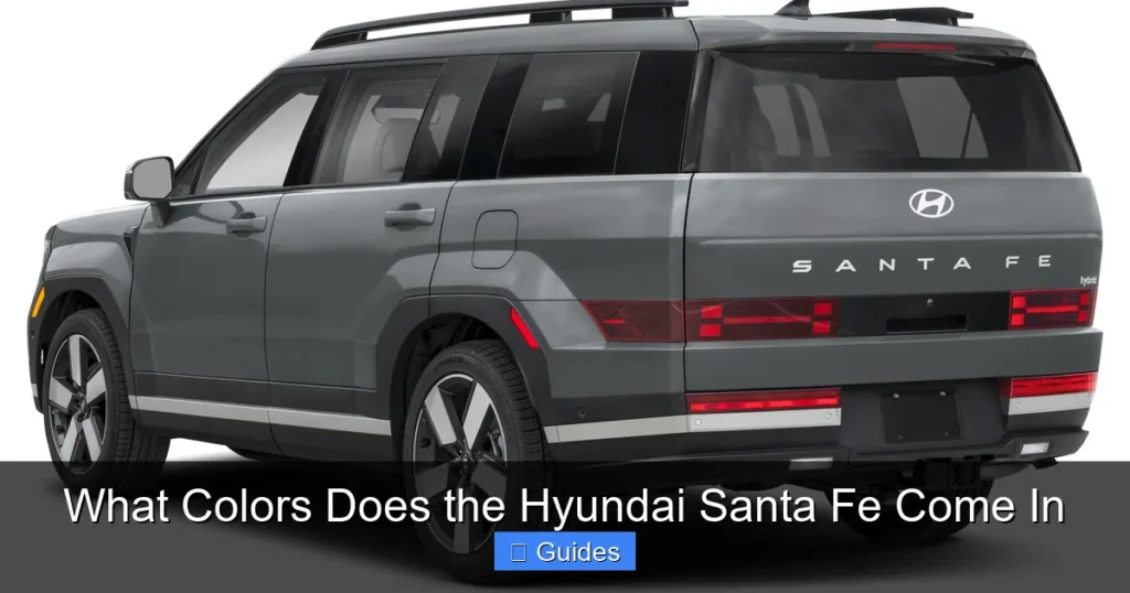 What Colors Does the Hyundai Santa Fe Come In