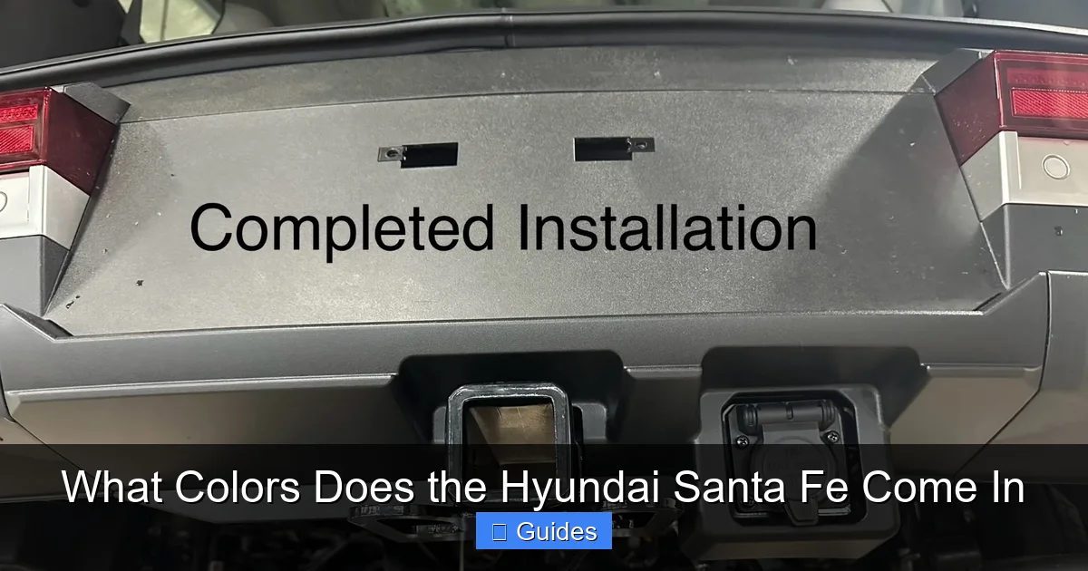 What Colors Does the Hyundai Santa Fe Come In