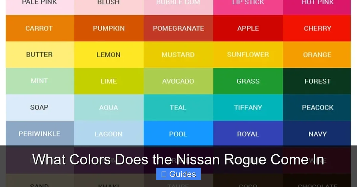 What Colors Does the Nissan Rogue Come In