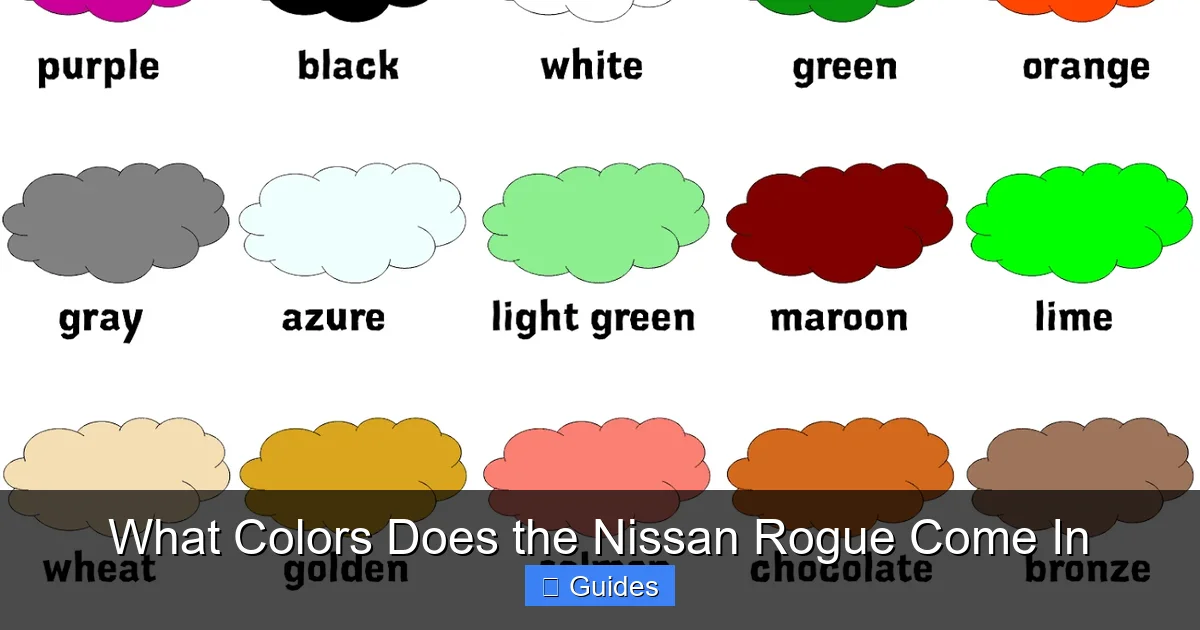 What Colors Does the Nissan Rogue Come In