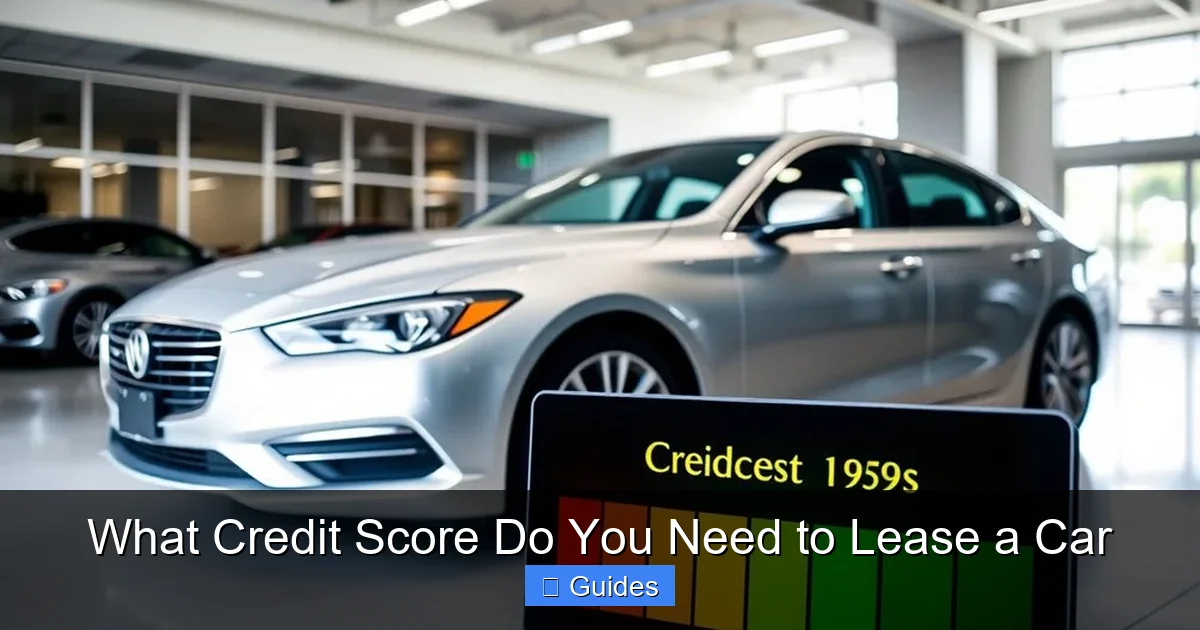 What Credit Score Do You Need to Lease a Car