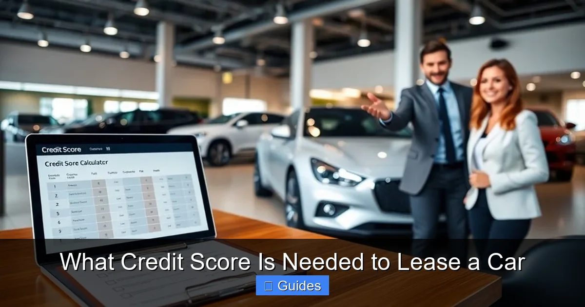 What Credit Score Is Needed to Lease a Car
