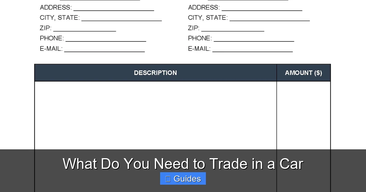 What Do You Need to Trade in a Car
