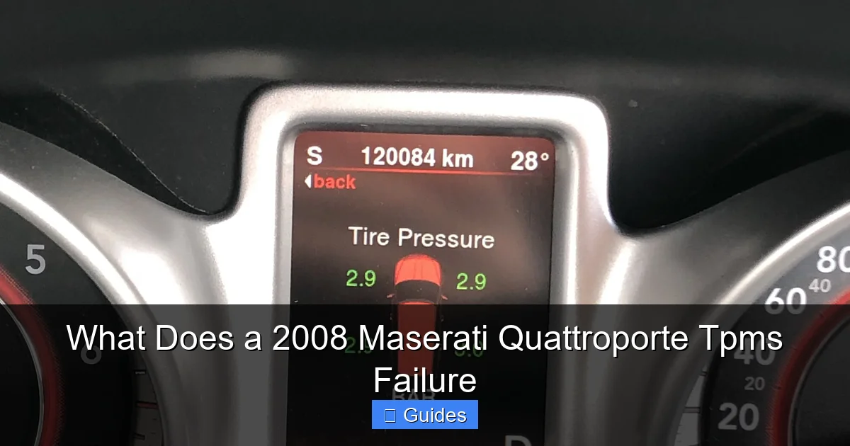 What Does a 2008 Maserati Quattroporte Tpms Failure