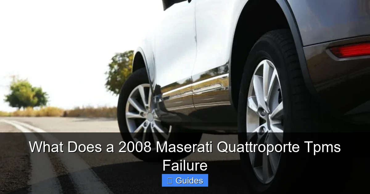 What Does a 2008 Maserati Quattroporte Tpms Failure