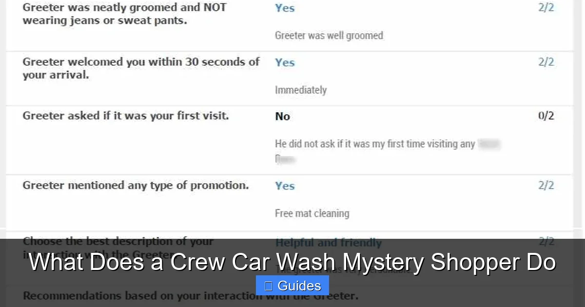 What Does a Crew Car Wash Mystery Shopper Do