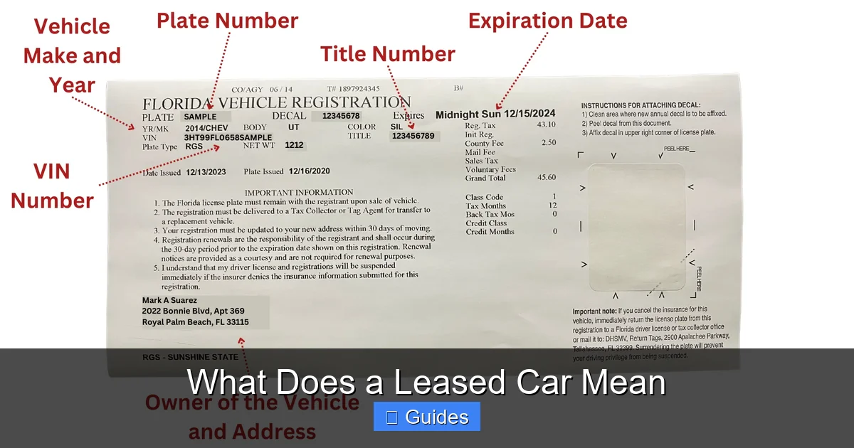 What Does a Leased Car Mean
