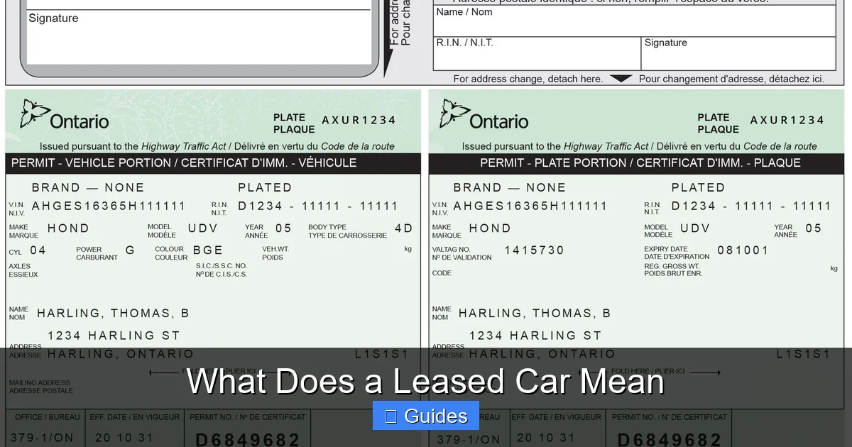 What Does a Leased Car Mean