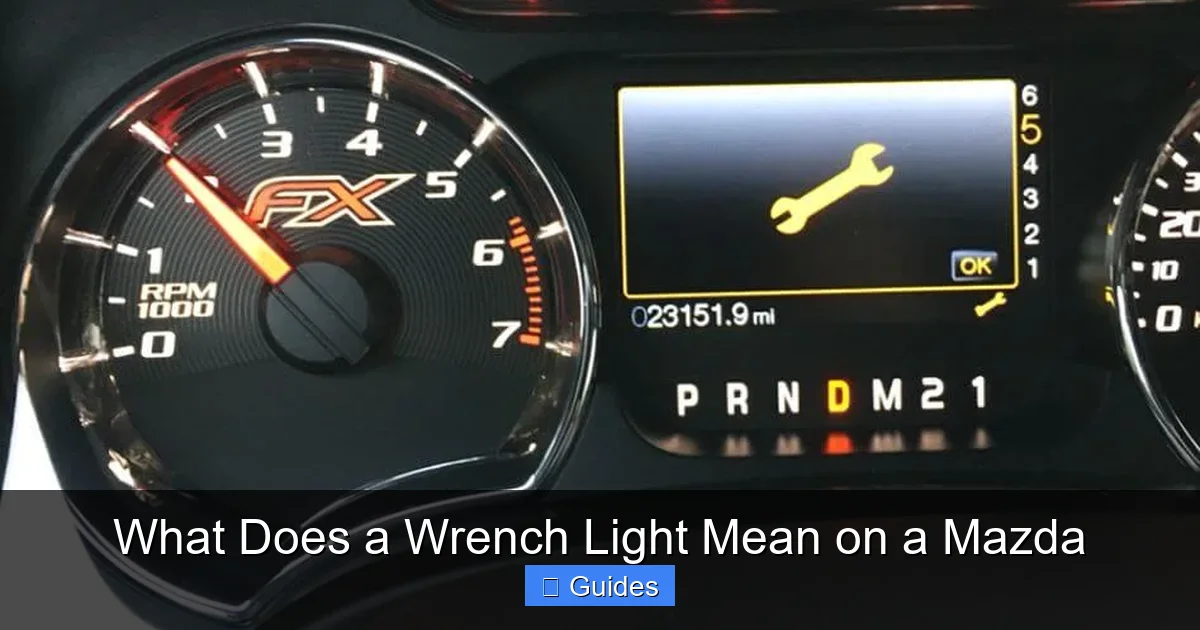 What Does a Wrench Light Mean on a Mazda