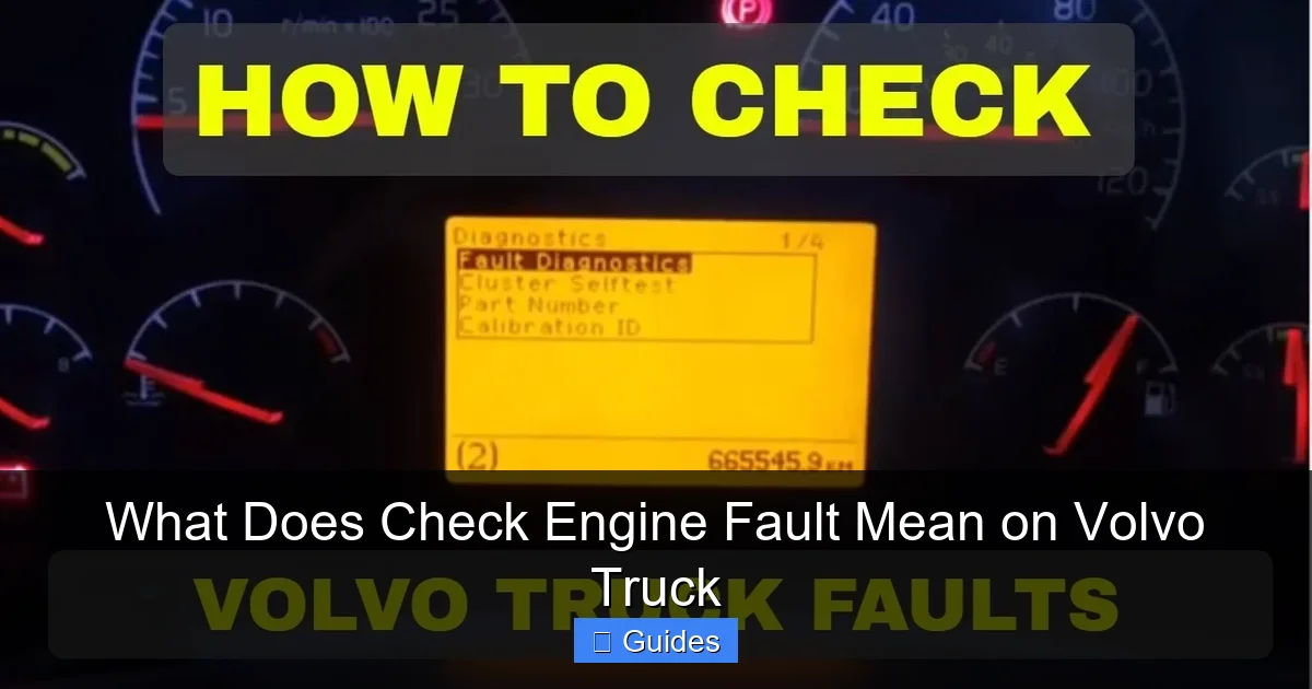 What Does Check Engine Fault Mean on Volvo Truck