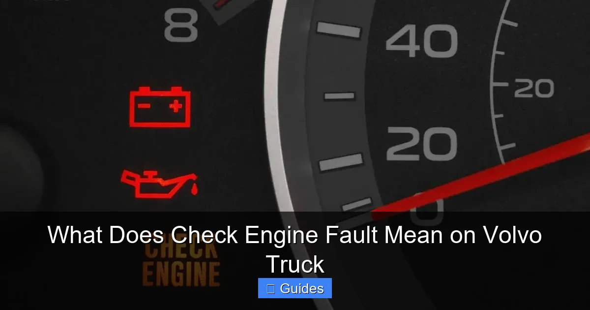What Does Check Engine Fault Mean on Volvo Truck