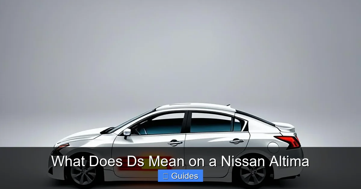 What Does Ds Mean on a Nissan Altima