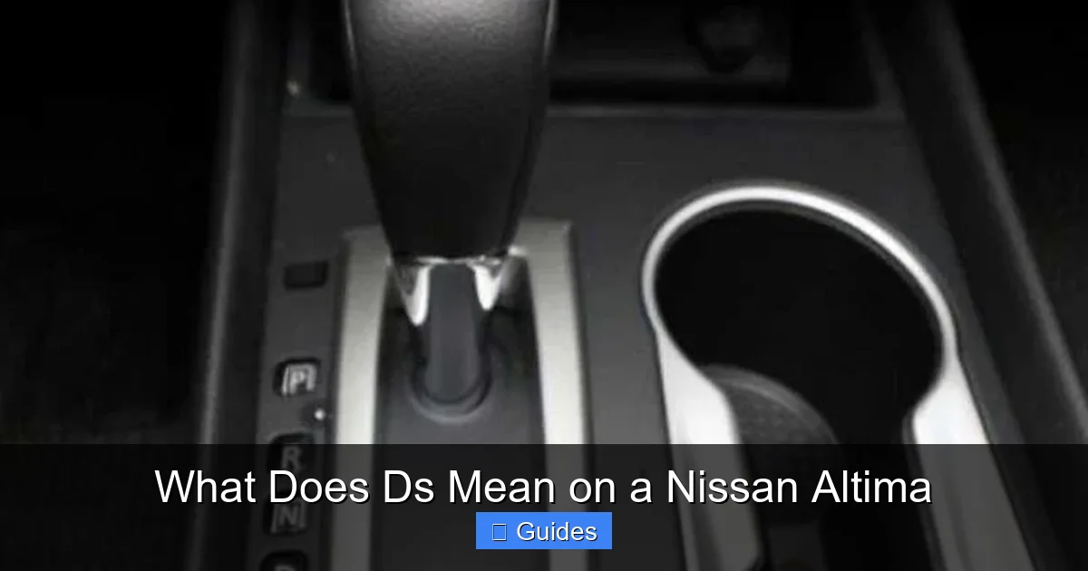 What Does Ds Mean on a Nissan Altima