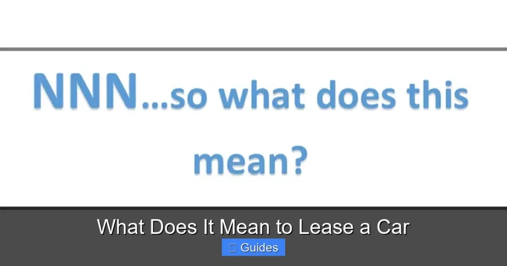 What Does It Mean to Lease a Car