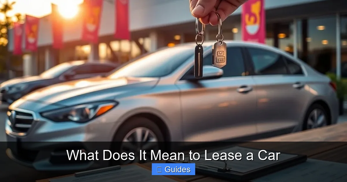 What Does It Mean to Lease a Car