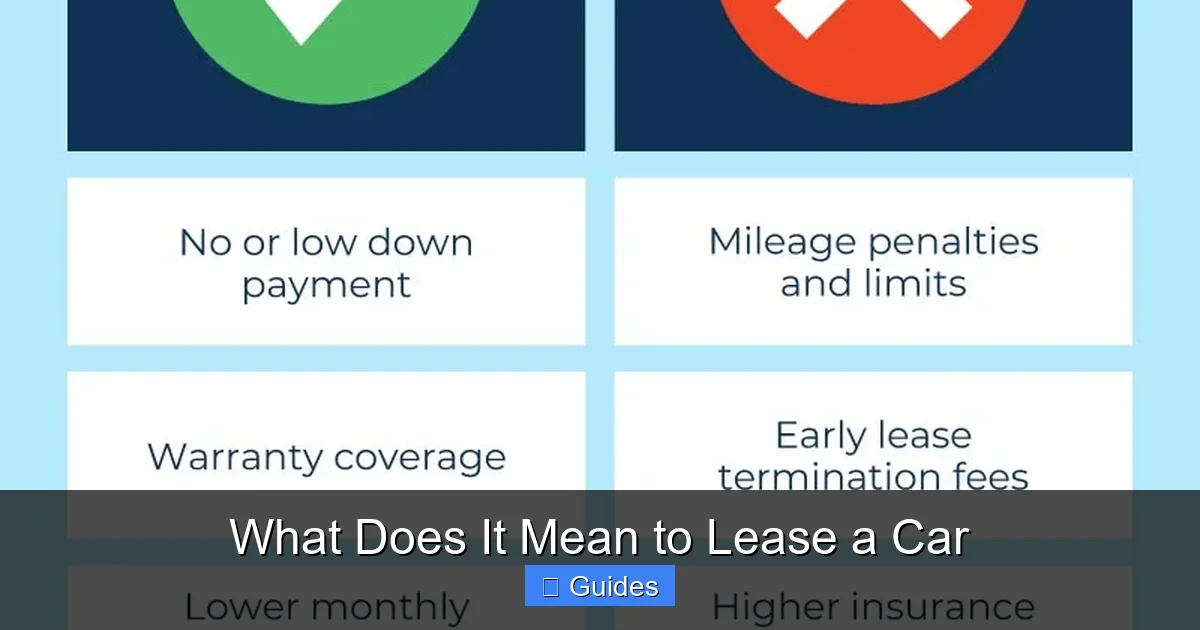 What Does It Mean to Lease a Car