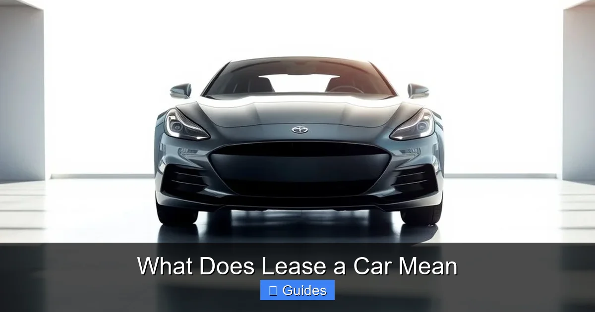 What Does Lease a Car Mean