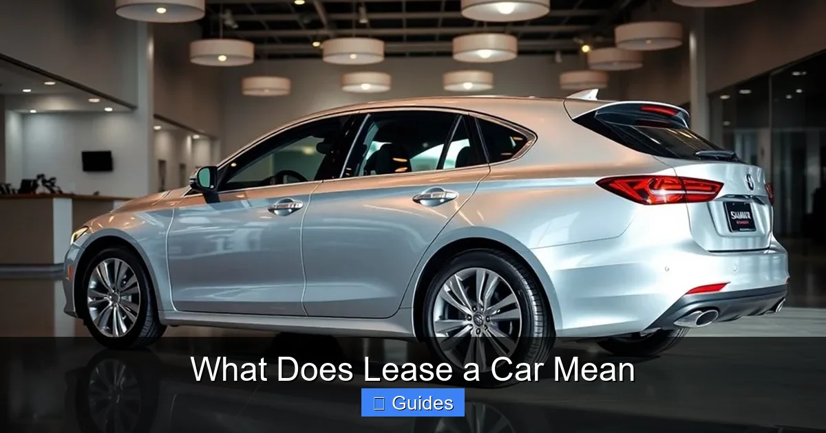 What Does Lease a Car Mean