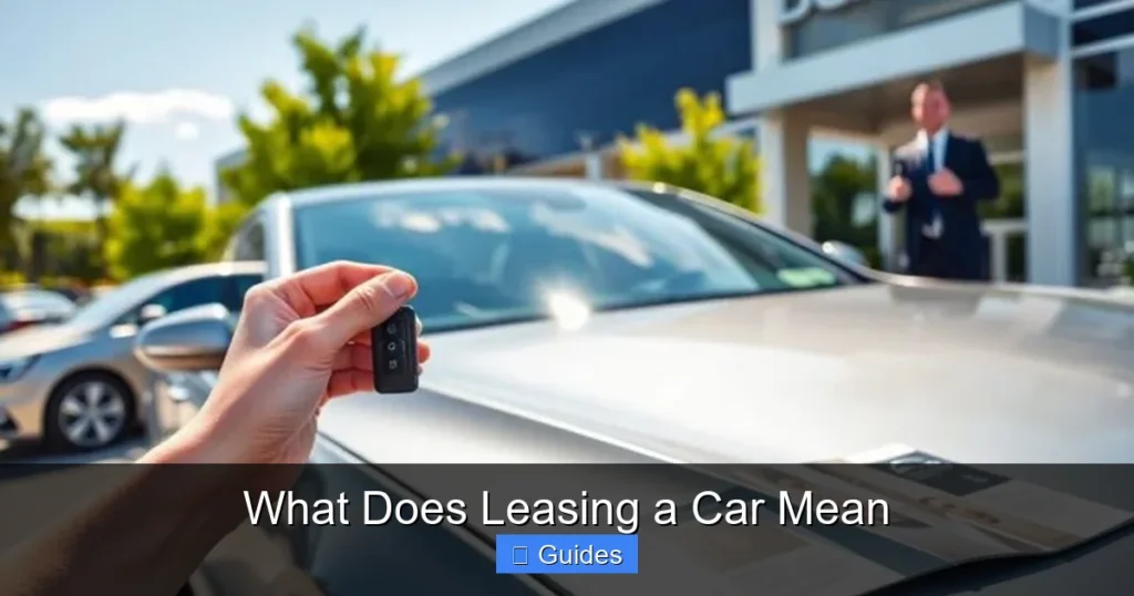 What Does Leasing a Car Mean