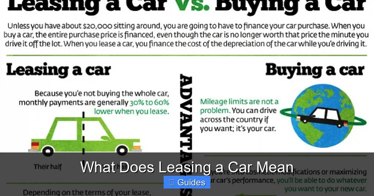 What Does Leasing a Car Mean