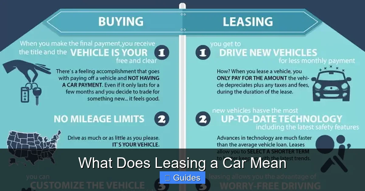 What Does Leasing a Car Mean
