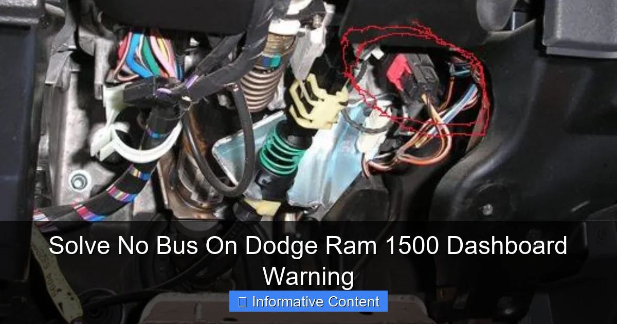Solve No Bus On Dodge Ram 1500 Dashboard Warning