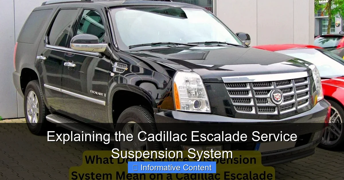 Explaining the Cadillac Escalade Service Suspension System