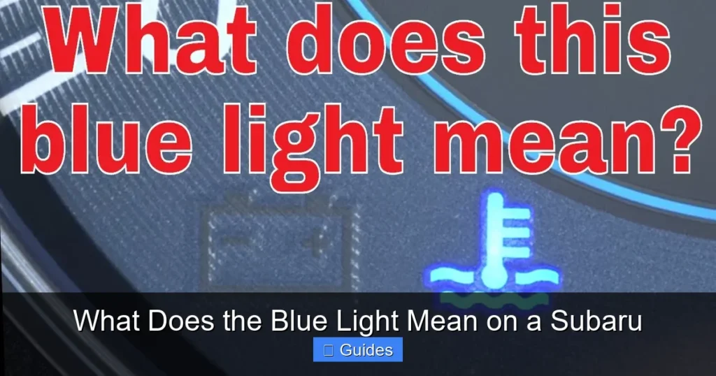 What Does the Blue Light Mean on a Subaru