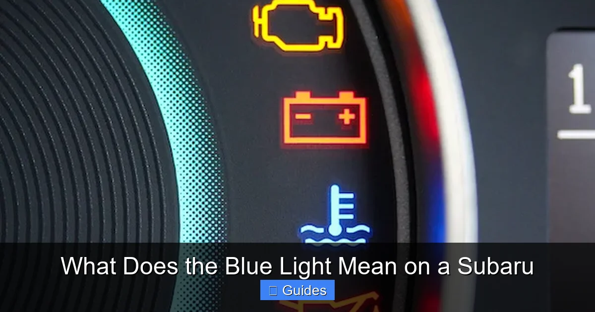 What Does the Blue Light Mean on a Subaru