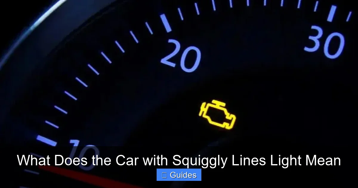 What Does the Car with Squiggly Lines Light Mean