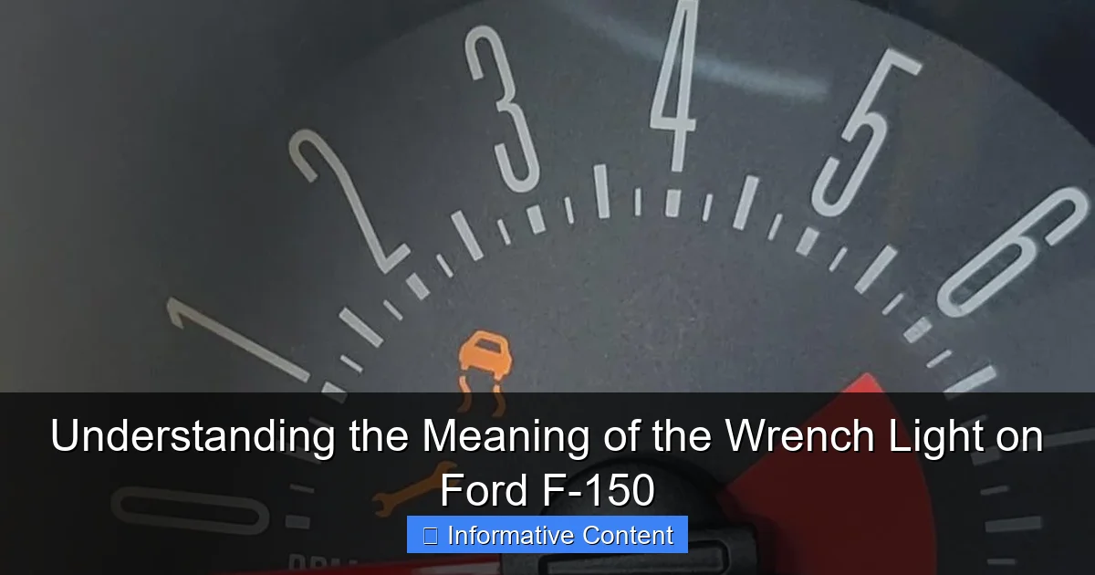 Understanding the Meaning of the Wrench Light on Ford F-150