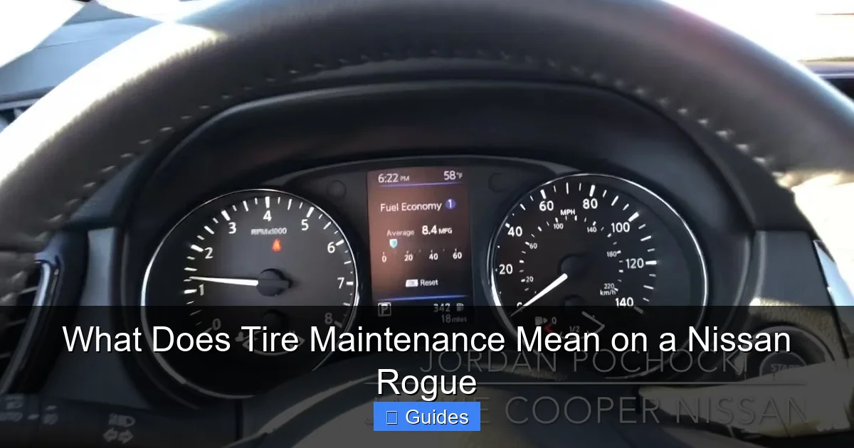 What Does Tire Maintenance Mean on a Nissan Rogue