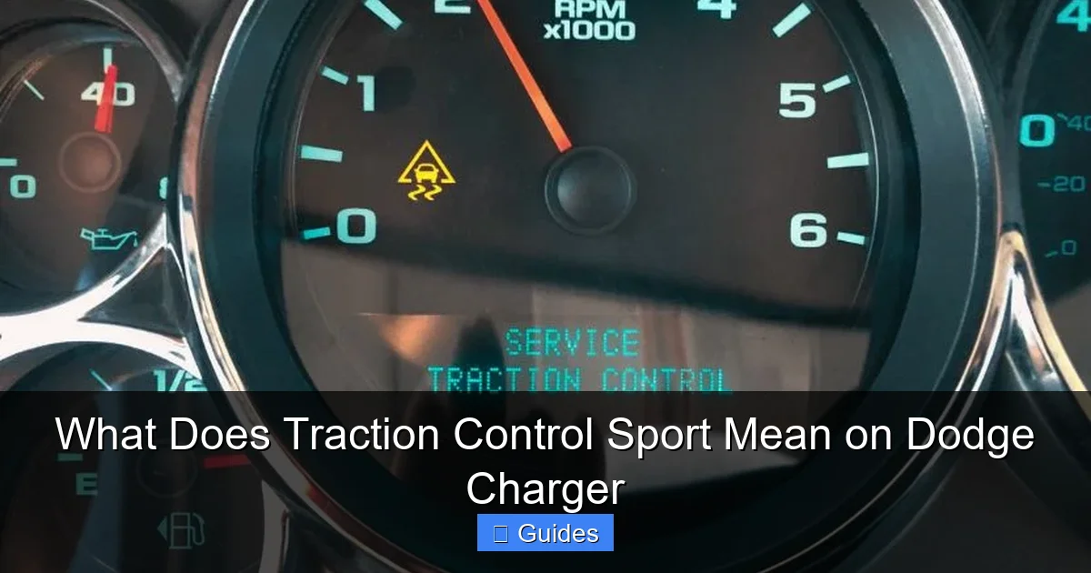 What Does Traction Control Sport Mean on Dodge Charger