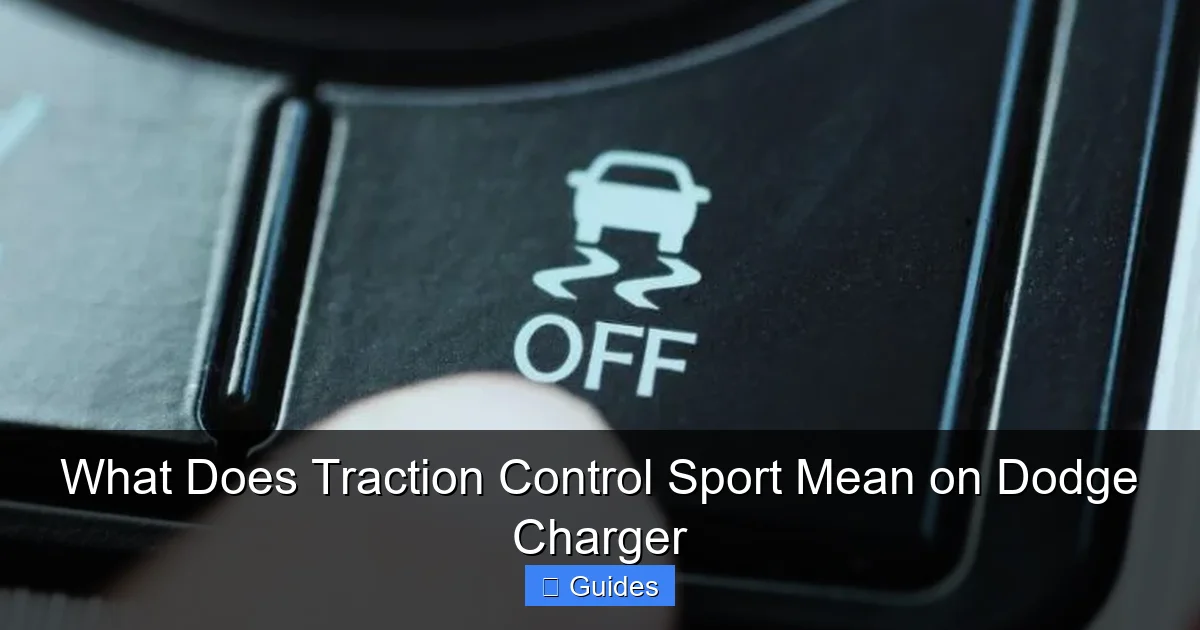 What Does Traction Control Sport Mean on Dodge Charger