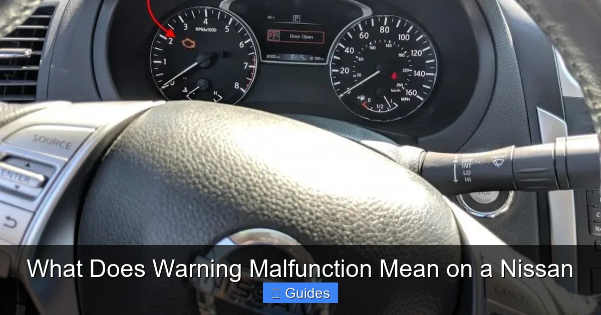 What Does Warning Malfunction Mean on a Nissan