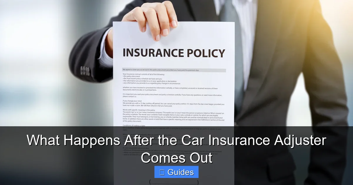 What Happens After the Car Insurance Adjuster Comes Out