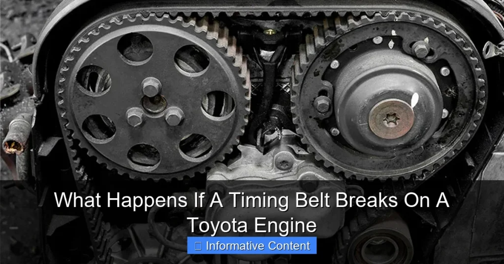 What Happens If A Timing Belt Breaks On A Toyota Engine