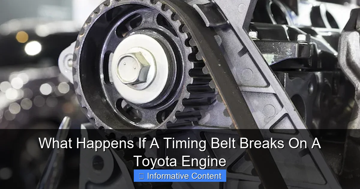 What Happens If A Timing Belt Breaks On A Toyota Engine