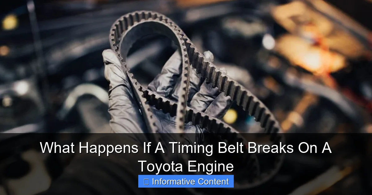 What Happens If A Timing Belt Breaks On A Toyota Engine