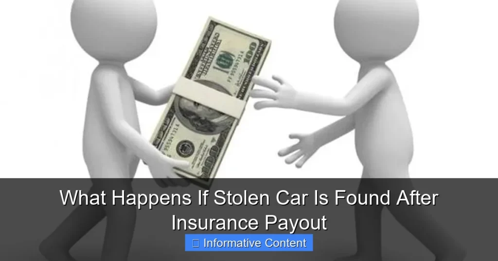 What Happens If Stolen Car Is Found After Insurance Payout