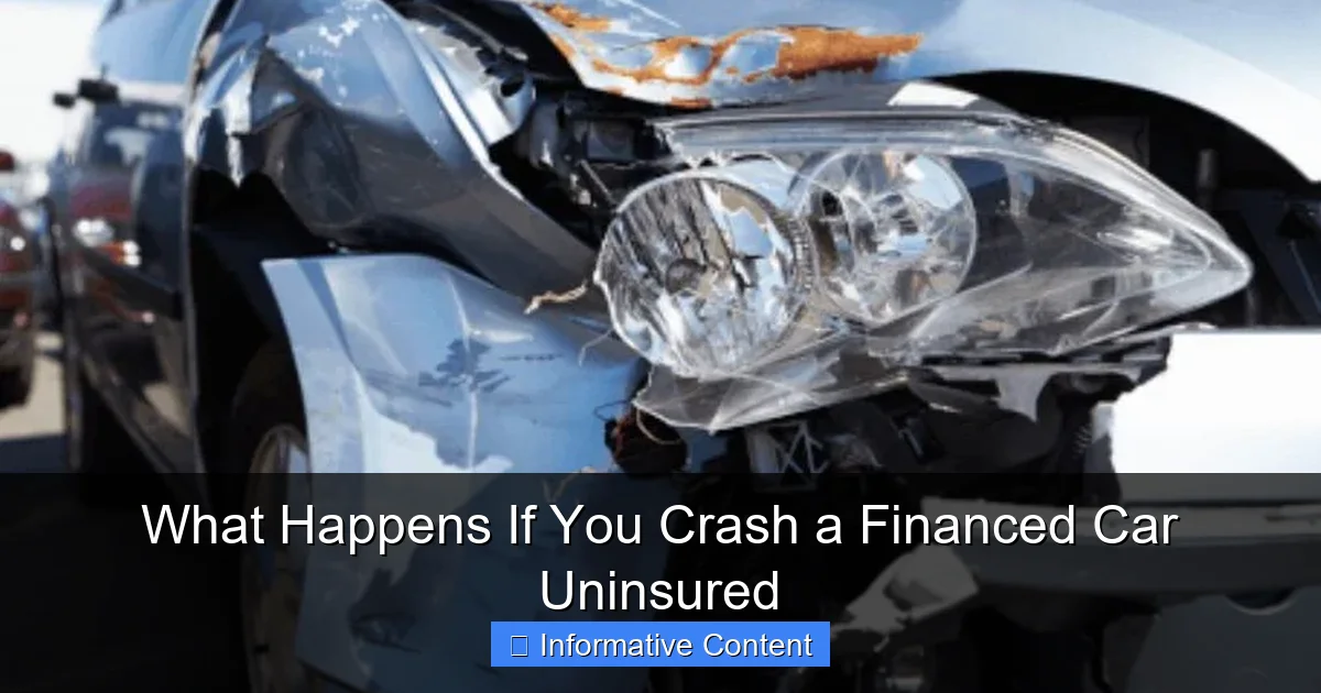 What Happens If You Crash a Financed Car Uninsured